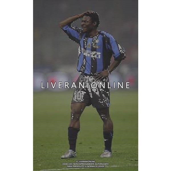 inter - roma finale ritorno coppa italia tim cup 11/05/2006 nella foto esultanza dopo il gol di obafemi martins ph luzzani/ag. aldo liverani
