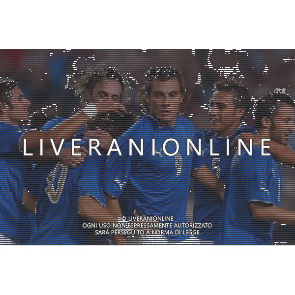Stoccarda (ger) 20-08-03 Amichevole Germania-Italia nella foto ESULTANZA ITALIA foto marco luzzani/Ag. Aldo Liverani s.a.s.