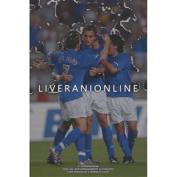 Stoccarda (ger) 20-08-03 Amichevole Germania-Italia nella foto ESULTANZA ITALIA foto marco luzzani/Ag. Aldo Liverani s.a.s.