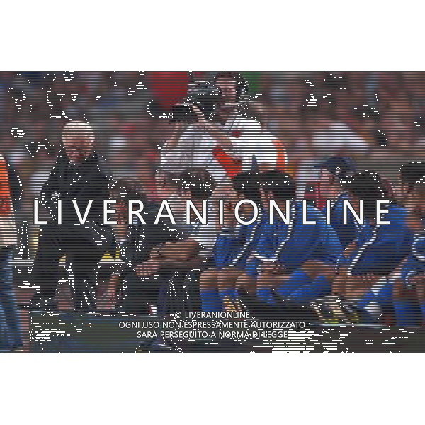 Stoccarda (ger) 20-08-03 Amichevole Germania-Italia Nazionale nella foto TRAPATTONI GIOVANNI E LA PANCHINA ITALIA* foto marco luzzani/Ag. Aldo Liverani s.a.s.