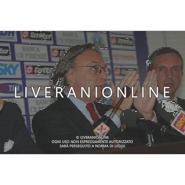 Firenze 13 maggio 2006, alle ore 11.00 presso la Sala Conferenze dello Stadio Franchi conferenza stampa del Presidente Onorario Diego Della Valle e del Presidente Andrea Della Valle ph gianni nucci/ag aldo liverani