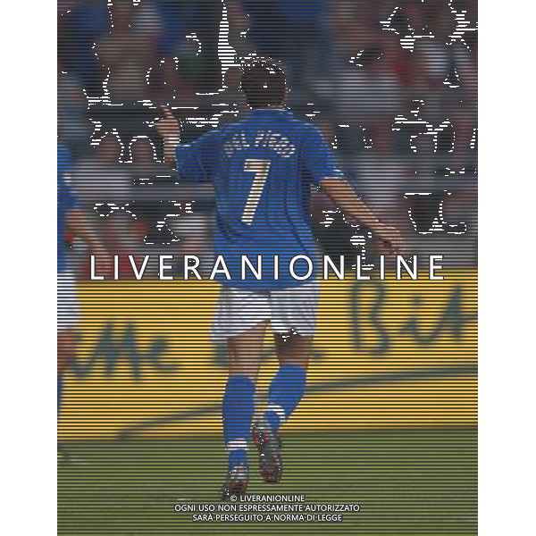 Stoccarda (ger) 20-08-03 Amichevole Germania - Italia Nazionale Calcio nella foto Del Piero Alessandro esultante* foto marco luzzani/Ag. Aldo Liverani s.a.s.