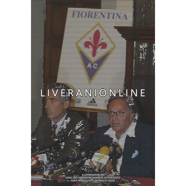 FIORENTINA CALCIO 2003/2004 NELLA FOTO DIEGO DELLA VALLE GINO SALICA FOTO ALDO LIVERANI