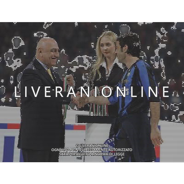 Milano 11/05/2006 Finale Coppa Italia TIM 2005/06 inter-roma nella foto galliani e figo ph marco luzzani/ag aldo liverani s.a.s.
