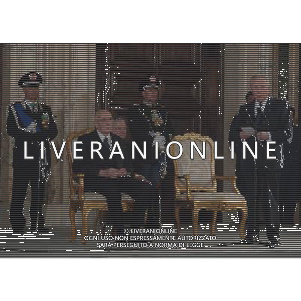 ROMA, 15 MAGGIO 2006 QUIRINALE INSEDIAMENTO DEL PRESIDENTE DELLA REPUBBLICA GIORGIO NAPOLITANO NELLA FOTO IL PRESIDENTE DELLA REPUBBLICA GIORGIO NAPOLITANO E IL PRESIDENTE USCENTE CARLO AZEGLIO CIAMPI FOTO AG ALDO LIVERANI