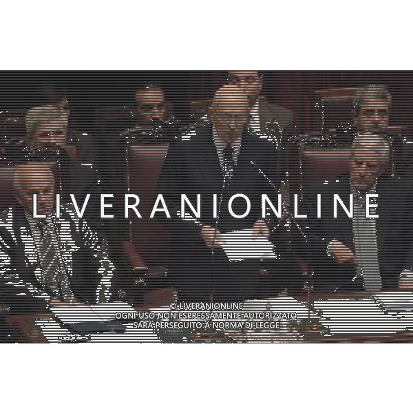 ROMA, 15 MAGGIO 2006 SEDUTA COMUNE CAMERA E SENATO CON I RAPPRESENTANTI DELLE REGIONI PER IL GIURAMENTO DEL PRESIDENTE DELLA REPUBBLICA GIORGIO NAPOLITANO NELLA FOTO FAUSTO BERTINOTTI - GIORGIO NAPOLITANO - FRANCO MARINI FOTO AG ALDO LIVERANI