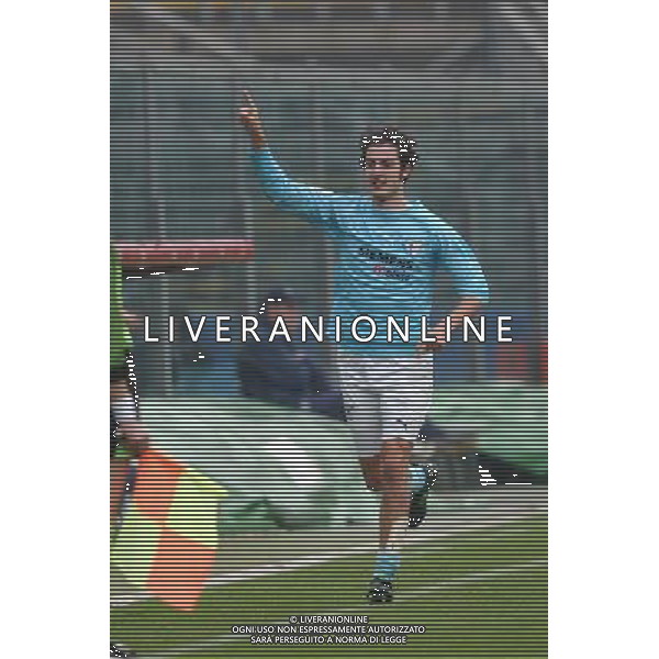 BERGAMO 02/04/2003 ATALANTA - LAZIO FINALE DI RITORNO DELLA COPPA ITALIA PRIMAVERA NELLA FOTO MORETTI ESULTANTE FOTO MARCO LUZZANI / AGENZIA ALDO LIVERANI