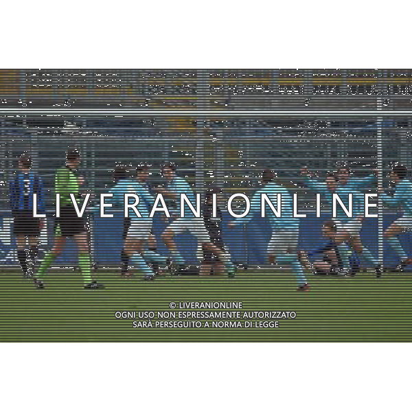 BERGAMO 02/04/2003 ATALANTA - LAZIO FINALE DI RITORNO DELLA COPPA ITALIA PRIMAVERA NELLA FOTO MORETTI ESULTA DOPO IL GOL FOTO MARCO LUZZANI / AGENZIA ALDO LIVERANI