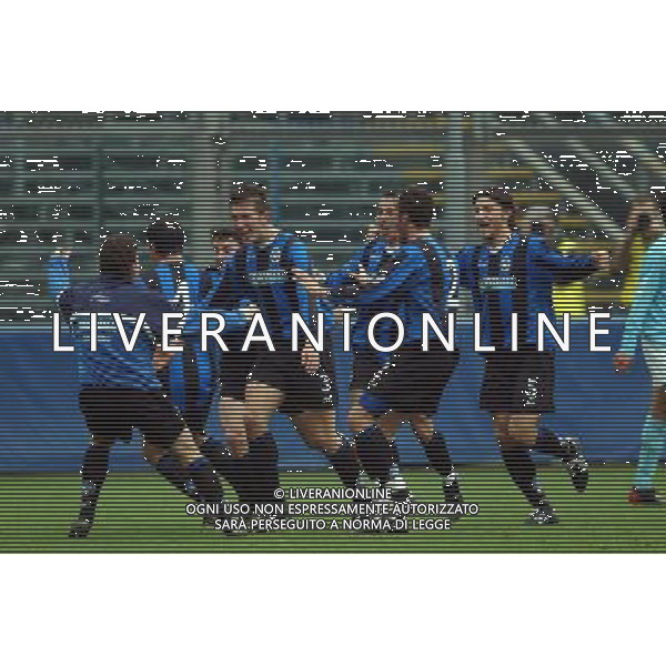 BERGAMO 02/04/2003 ATALANTA - LAZIO FINALE DI RITORNO DELLA COPPA ITALIA PRIMAVERA NELLA FOTO CANINI ESULTANTE FOTO MARCO LUZZANI / AGENZIA ALDO LIVERANI