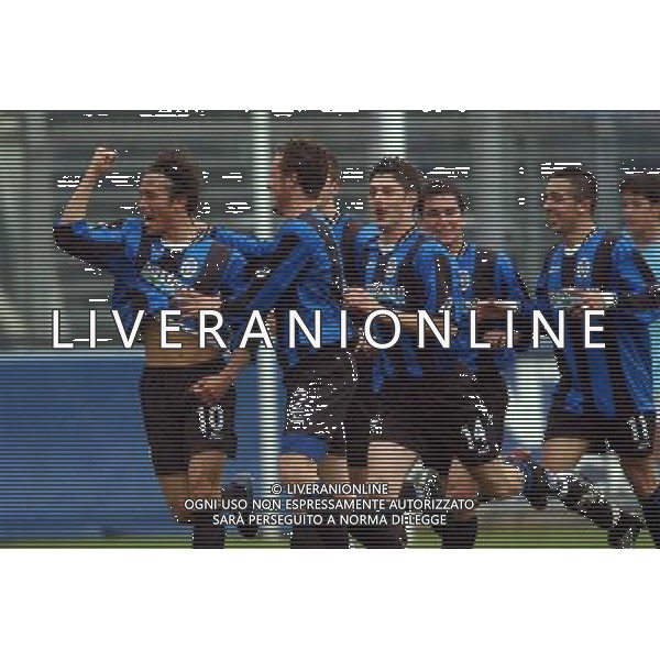 BERGAMO 02/04/2003 ATALANTA - LAZIO FINALE DI RITORNO DELLA COPPA ITALIA PRIMAVERA NELLA FOTO INACIO PIA ESULTA DOPO IL GOL FOTO MARCO LUZZANI / AGENZIA ALDO LIVERANI