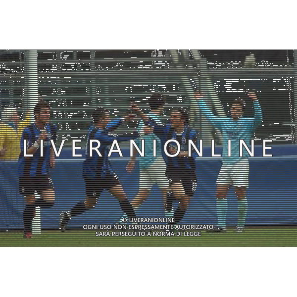BERGAMO 02/04/2003 ATALANTA - LAZIO FINALE DI RITORNO DELLA COPPA ITALIA PRIMAVERA NELLA FOTO INACIO PIA ESULTA DOPO IL GOL FOTO MARCO LUZZANI / AGENZIA ALDO LIVERANI