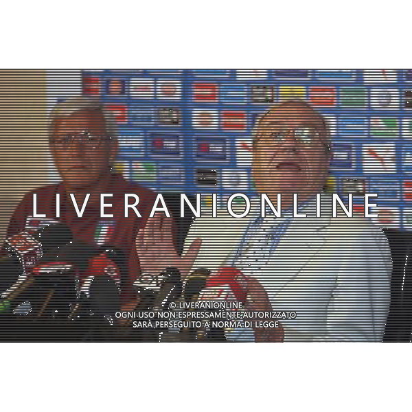 Coverciano (Fi) 22/05/2006 Raduno della Nazionale Italiana di Calcio nella foto guido rossi (commissario FIGC) in conferenza stampa con marcello lippi ph gianni nucci/ag. aldo liverani