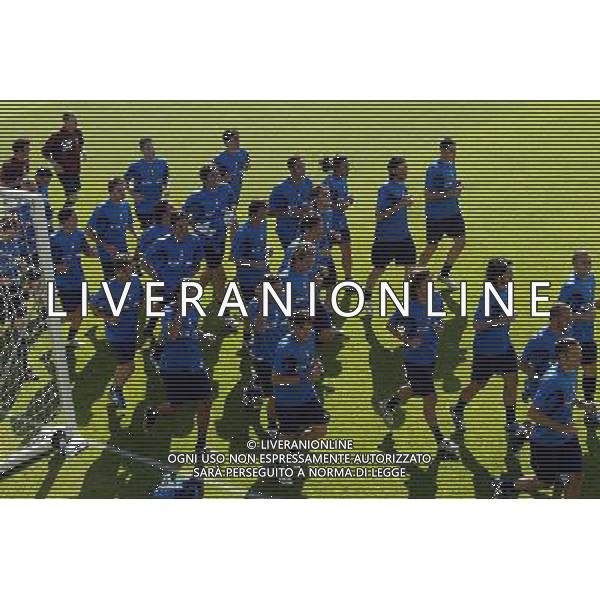 Coverciano (Fi) 22/05/2006 Raduno e allenamento della Nazionale Italiana di Calcio nella foto corsa di gruppo ph gianni nucci/ag. aldo liverani