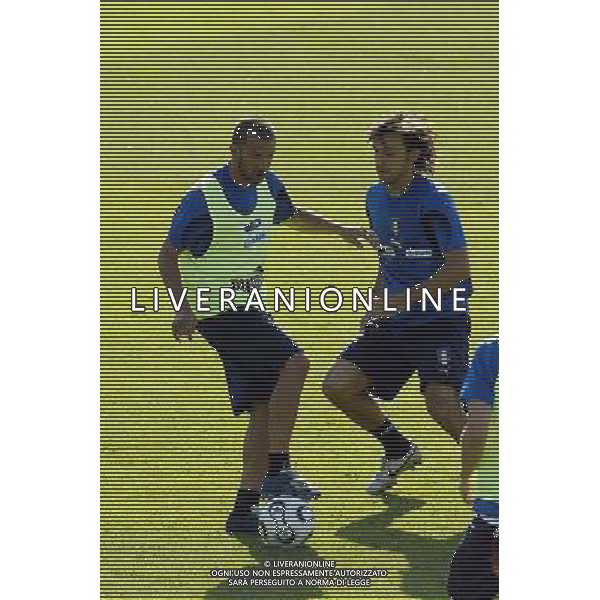 Coverciano (Fi) 22/05/2006 Raduno e allenamento della Nazionale Italiana di Calcio nella foto alessandro del piero e andrea pirlo ph gianni nucci/ag. aldo liverani