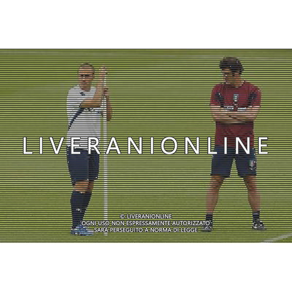 Coverciano (Fi) 23/05/2006 Allenamento nazionale italiana (secondo giorno) nella foto fabio cannavaro con ciro ferrara ph gianni nucci/ag. aldo liverani