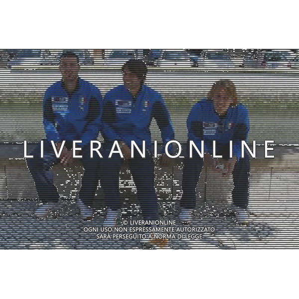 EUROPEI PORTOGALLO 2006 NAZIONALE ITALIANA UNDER 21 23/05/2006 NELLA FOTO: CESARE BOVO, SAMMARCO E DONADEL A PASSEGGIO AD AVEIRO PH BELLINI/AG. ALDO LIVERANI