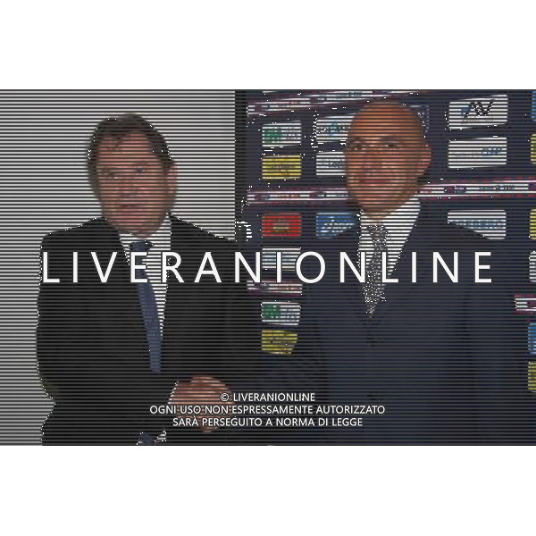 Bergamo 23/05/2006 Presentazione dei nuovi dirigenti dell\'Atalanta Calcio nella foto Cesare Giacobazzi (Resp. Amm.) con il Presidente Ivan Ruggeri ph pasinetti/ag. aldo liverani