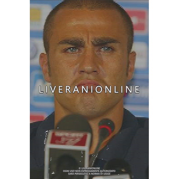 Coverciano (Fi) 24/05/2006 allenamento della Nazionale Italiana di Calcio in ritiro nella foto Fabio Cannavaro in conferenza Stampa ph gianni nucci/ag. aldo liverani