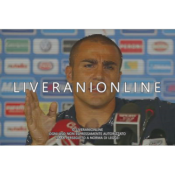 Coverciano (Fi) 24/05/2006 allenamento della Nazionale Italiana di Calcio in ritiro nella foto Fabio Cannavaro in conferenza Stampa ph gianni nucci/ag. aldo liverani