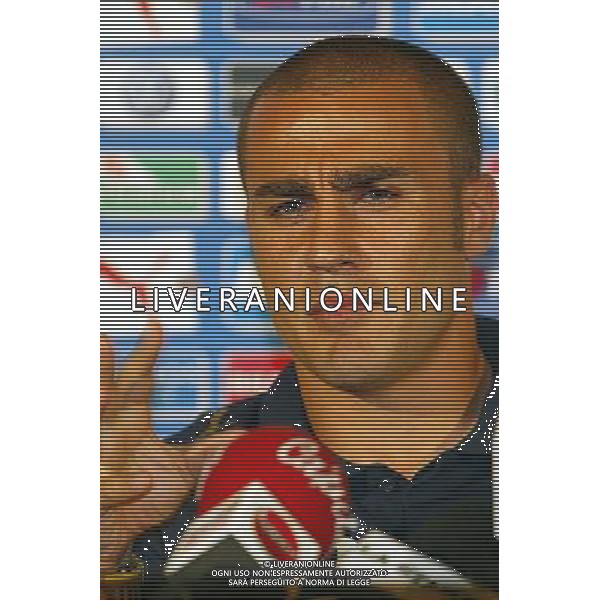 Coverciano (Fi) 24/05/2006 allenamento della Nazionale Italiana di Calcio in ritiro nella foto Fabio Cannavaro in conferenza Stampa ph gianni nucci/ag. aldo liverani
