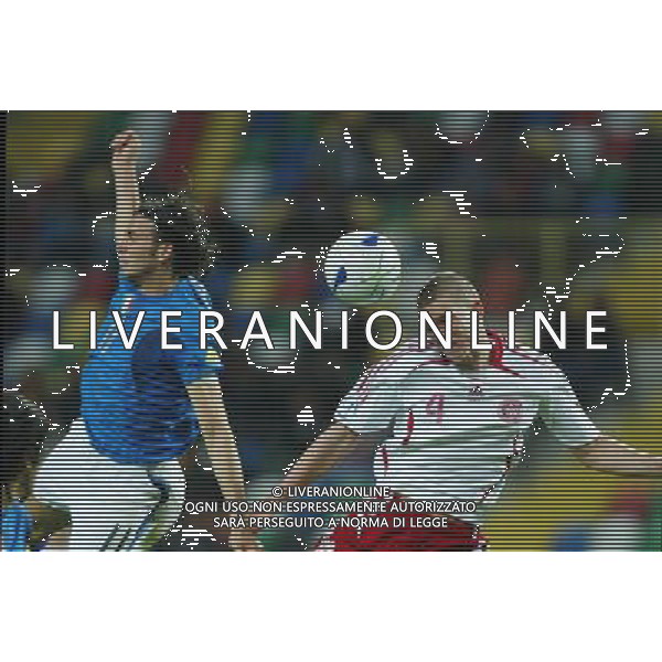 ITALIA - DANIMARCA EUROPEI UNDER 21 PORTOGALLO 24/05//2006 NELLA FOTO: GIAMPAOLO PAZZINI CON AGGER PH BELLINI/AG. ALDO LIVERANI