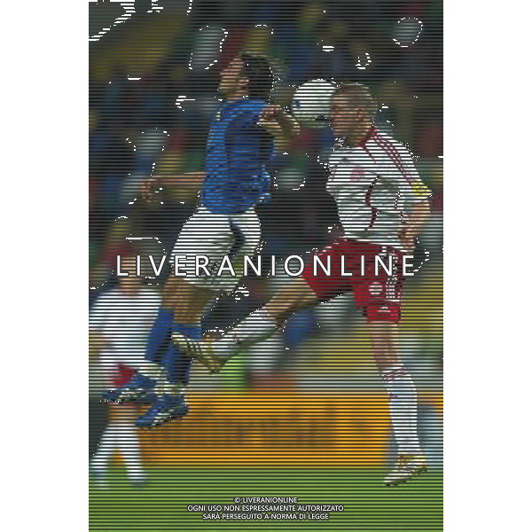 ITALIA - DANIMARCA EUROPEI UNDER 21 PORTOGALLO 24/05//2006 NELLA FOTO: GIAMPAOLO PAZZINI E AGGER PH BELLINI/AG. ALDO LIVERANI