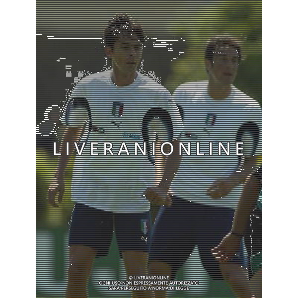Amichevole della Nazionale Italiana in ritiro a Coverciano 28/05/2006 nella foto Filippo Inzaghi e Luca Toni ph gianni nucci/ag. aldo liverani