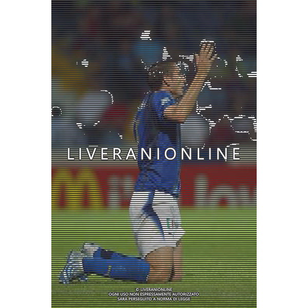 AGUEDA (PORTOGALLO) 26 MAGGIO 2006 ITALIA-UCRAINA EUROPEI UNDER 21 NELLA FOTO: GIORGIO CHIELLINI IN GINOCCHIO FOTO BELLINI / AG. ALDO LIVERANI