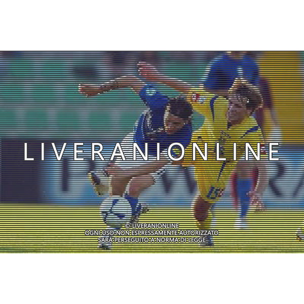 AGUEDA (PORTOGALLO) 26 MAGGIO 2006 ITALIA-UCRAINA EUROPEI UNDER 21 NELLA FOTO: PASQUALE FOGGIA CON YARMASH FOTO BELLINI / AG. ALDO LIVERANI