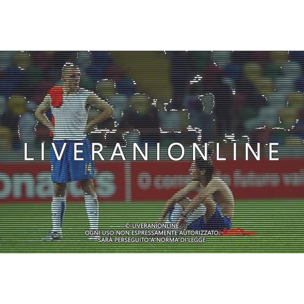 ITALIA - OLANDA UNDER 21 EUROPEI PORTOGALLO 29/05/2006 NELLA FOTO: LA DELUSIONE DI DEFENDI E FOGGIA A FINE GARA PH BELLINI/AG. ALDO LIVERANI