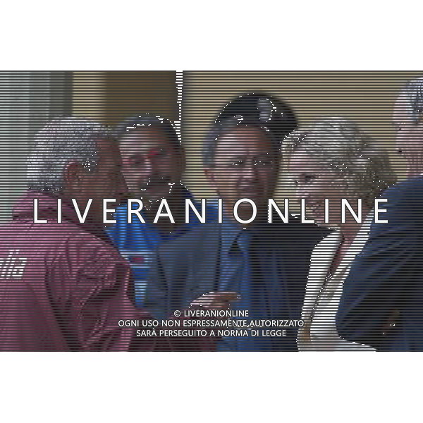 Ritiro della Nazionale Italiana a Coverciano 30/05/2006 nella foto Marcello Lippi con il nuovo ministro dello sport Giovanna Melandri ph gianni nucci/ag. aldo liverani