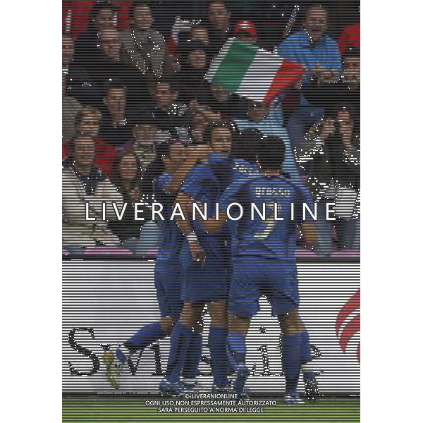 Ginevra 31/05/2006 Svizzera-Italia nella foto: Esultanza Italia foto Luzzani/Ag.aldo Liverani