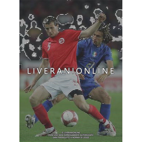 Ginevra 31/05/2006 Svizzera-Italia nella foto: pirlo e margairaz foto Luzzani/Ag.aldo Liverani