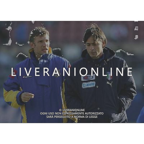 LOSANNA 2 GIUGNO 2006 ITALIA - UCRAINA AMICHEVOLE NELLA FOTO: SHEVCHENKO E INZAGHI FOTO LUZZANI / AG. ALDO LIVERANI