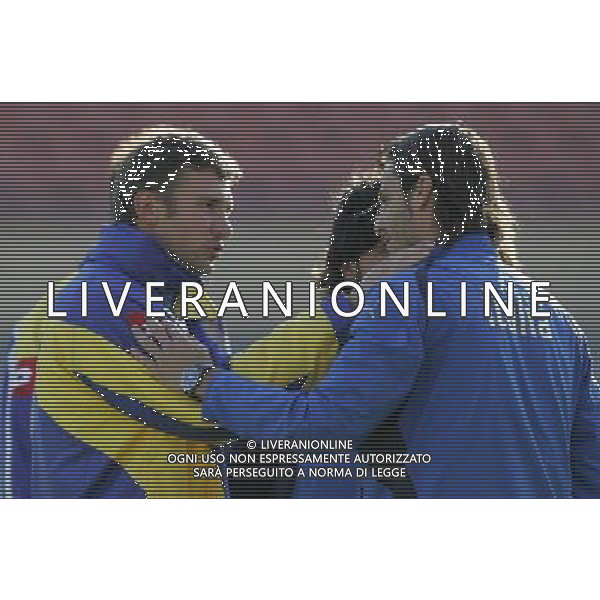 LOSANNA 2 GIUGNO 2006 ITALIA - UCRAINA AMICHEVOLE NELLA FOTO: SHEVCHENKO E GILARDINO FOTO LUZZANI / AG. ALDO LIVERANI