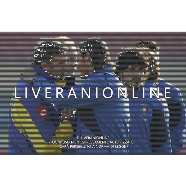 LOSANNA 2 GIUGNO 2006 ITALIA - UCRAINA AMICHEVOLE NELLA FOTO: SHEVCHENKO GILARDINO E GATTUSO FOTO LUZZANI / AG. ALDO LIVERANI