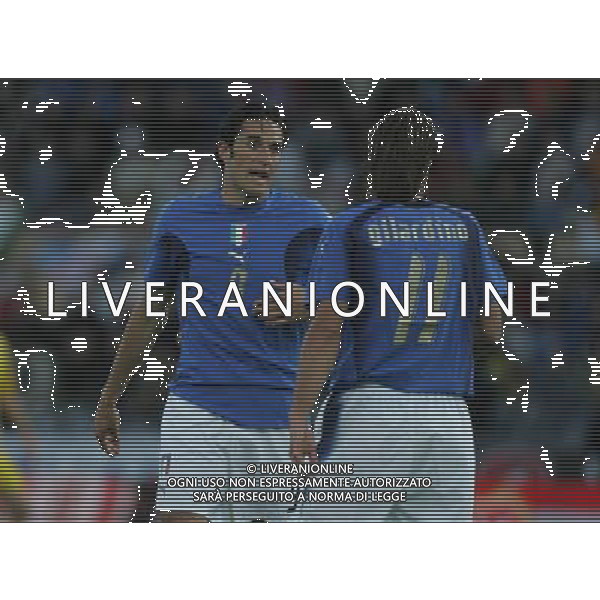 LOSANNA 2 GIUGNO 2006 ITALIA - UCRAINA AMICHEVOLE NELLA FOTO: TONI E GILARDINO FOTO LUZZANI / AG. ALDO LIVERANI