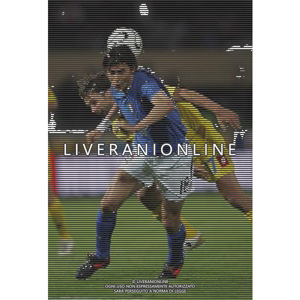 LOSANNA 2 GIUGNO 2006 ITALIA - UCRAINA AMICHEVOLE NELLA FOTO: inzaghi e vashchuk FOTO LUZZANI / AG. ALDO LIVERANI