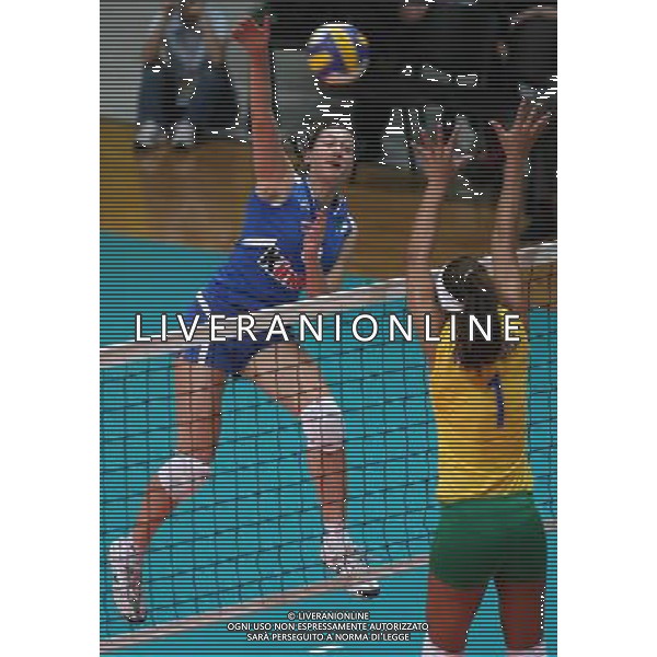 MONZA 3/6/2006 PARTITA AMICHEVOLE DI VOLLEY ITALIA-BRASILE NELLA FOTO FIORIN-WALEWSKA FOTO ANDRY/AG ALDO LIVERANI