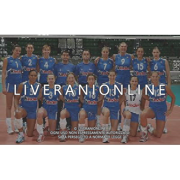 MONZA 3/6/2006 PARTITA AMICHEVOLE DI VOLLEY ITALIA-BRASILE NELLA FOTO FORMAZIONE DELL\' ITALIA FOTO ANDRY/AG ALDO LIVERANI