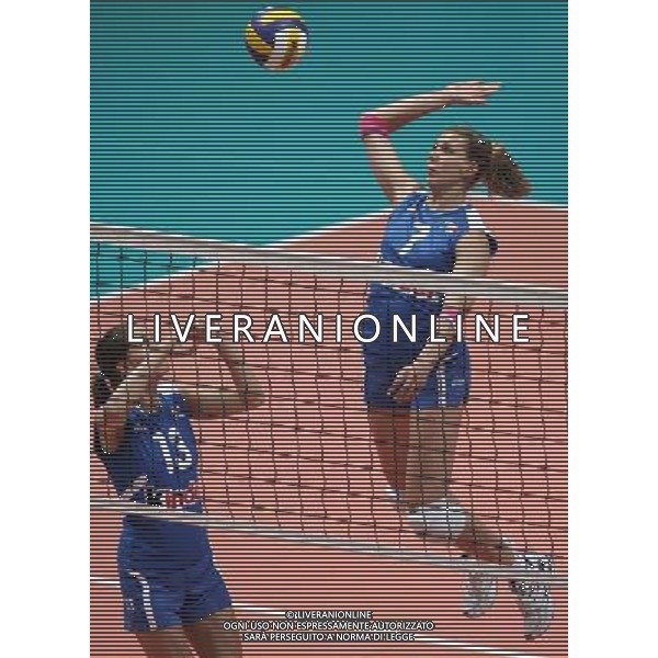 MONZA 3/6/2006 PARTITA AMICHEVOLE DI VOLLEY ITALIA-BRASILE NELLA FOTO GIGGI E LORASCHI FOTO ANDRY/AG ALDO LIVERANI