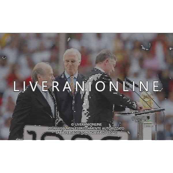 Monaco 09/06/2006 Cerimonia inaugurale dei Mondiali di calcio Germania 2006 nella foto Blatter Joseph, Franz Beckenbauer ph luzzani/ag. aldo liverani