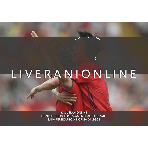 Corea del Sud - Togo Mondiali Germania 2006 nella foto esultanza di jung Hwan AHN con Ho LEE dopo il gol del 2-0 copyright by firo sportphoto/Ag. Aldo liverani Only - Italy - No Abroad