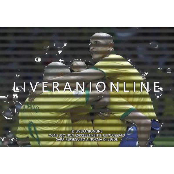 COPPA DEL MONDO DI CALCIO GERMANIA 2006 3-6-06 BRASILE - CROAZIA NELLA FOTO ESULTANZA brasile PH: LUZZANI/LIVERANI 