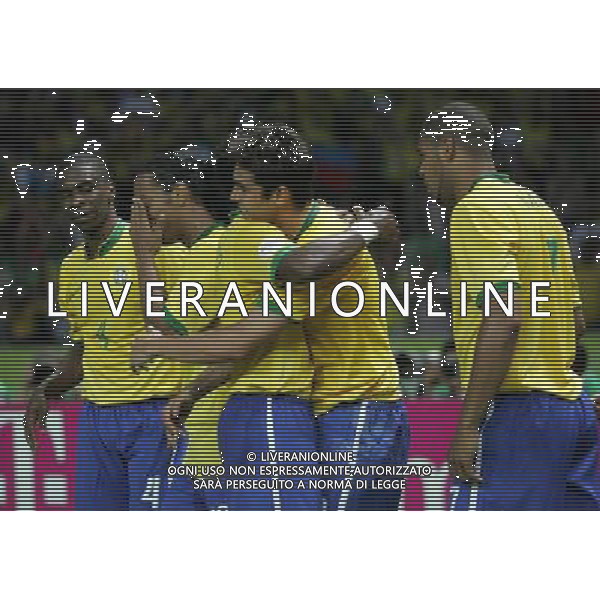 COPPA DEL MONDO DI CALCIO GERMANIA 2006 3-6-06 BRASILE - CROAZIA NELLA FOTO ESULTANZA brasile PH: LUZZANI/LIVERANI 