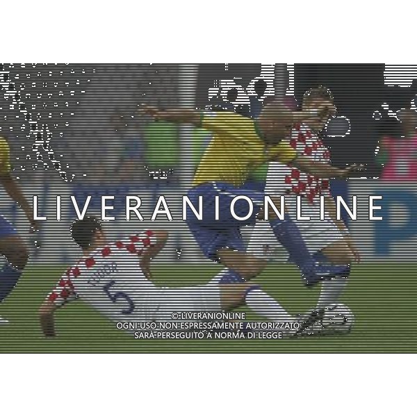 Berlino (ger) 13-06-2006 World Cup Germany 2006 brasile-croazia 1 : 0 nella foto ronaldo, tudor e klasnic ph marco luzzani/ag aldo liverani s.a.s.