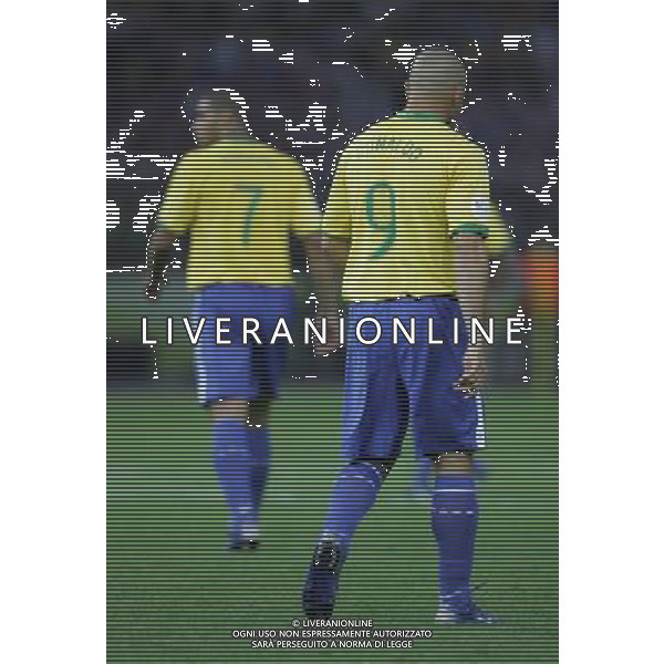 Berlino (ger) 13-06-2006 World Cup Germany 2006 brasile-croazia 1 : 0 nella foto ronaldo e adriano ph marco luzzani/ag aldo liverani s.a.s.