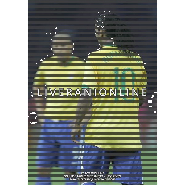 Berlino (ger) 13-06-2006 World Cup Germany 2006 brasile-croazia 1 : 0 nella foto ronaldinho e ronaldo ph marco luzzani/ag aldo liverani s.a.s.