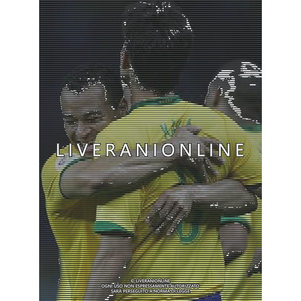 Berlino (ger) 13-06-2006 World Cup Germany 2006 brasile-croazia 1 : 0 nella foto kaka esulta con cafu\' dopo il gol ph marco luzzani/ag aldo liverani s.a.s.