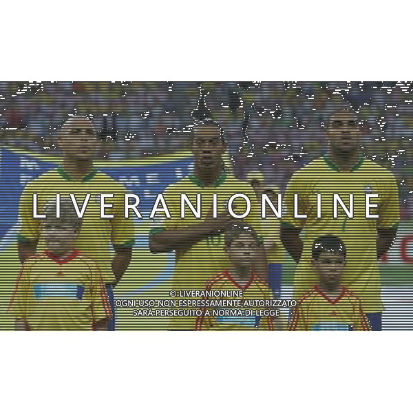 Berlino (ger) 13-06-2006 World Cup Germany 2006 brasile-croazia 1 : 0 nella foto ronaldo, ronaldinho e adriano ph marco luzzani/ag aldo liverani s.a.s.